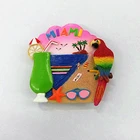 3d High Quality Custom Hand Painted 3D Resin Fridge Magnet Sticker