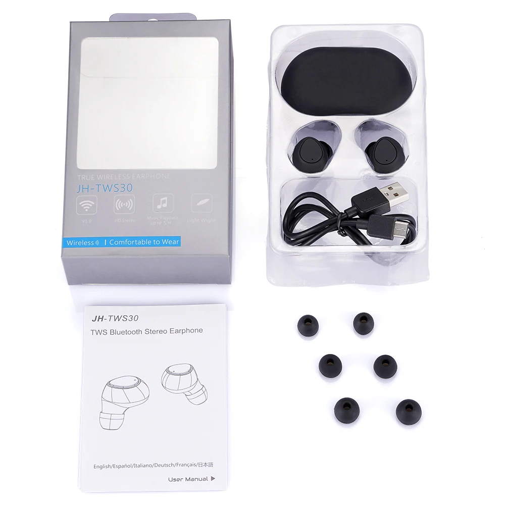 TWS30 Chinese BT Earphones Use BT 5.0 Sports Stereo Wireless BT Headset Wholesale - ANKUX.COM