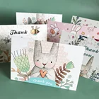 Card Animal Thank You Card Custom Logo Online Business Bulk Kawaii Animal Thank You Card For Your Purchase