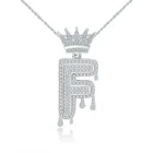 New Design Dubai Diamond Letters Pendant Necklace Hip Hop Mens Hiphop Jewelry Pendant zirconia jewelry