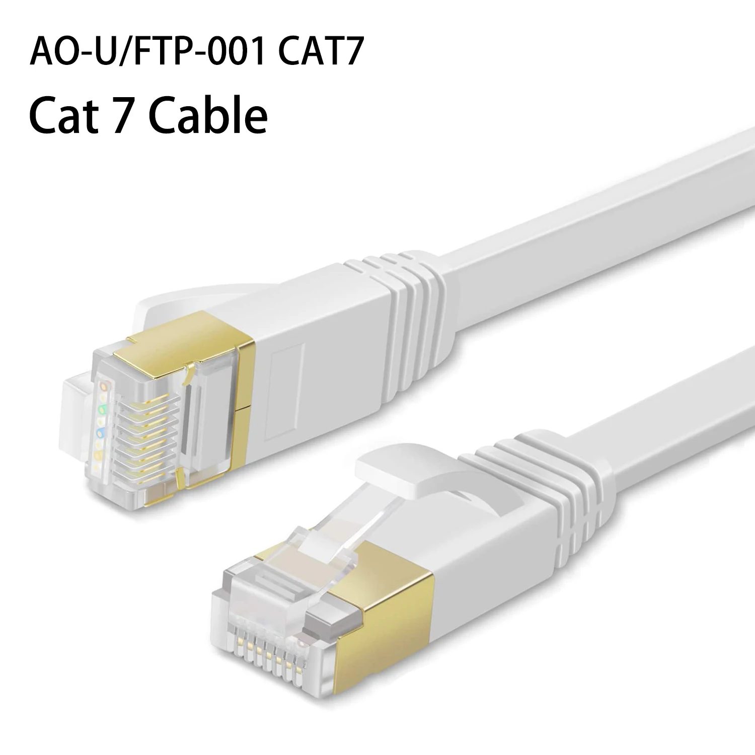 Cat 7 Flat Ethernet Cable High Speed 10 Gbps 600mhz Cat7 Connector Lan