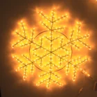 クリスマス新年の装飾 220-240V ウォームホワイト 2D モチーフ 13 ミリメートル pvc ロープ壁掛け led スノーフレークライト