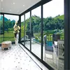 High Quality Home France Style Aluminum With Fly Screen Double Leaf Front Tempered Glass Entry Sliding Door