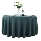 Factory wholesale wedding dark green polyester table cloth
