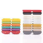 Melamine Stackable 2-Compartment Divided Sauce Dish with Pan Scraper 4.9" x 2.7" x 0.9" Inch Set of 120 White