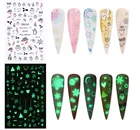 Nail 3d Stickers 3d New Christmas Glow-up Nail 3D Art Stickers