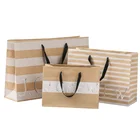 Custom logo print fashionable personalized cheap printed krafted paper bags