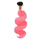 best hair supplier wholesale virgin human hair extensions body wave 1b/pink hair bundles