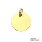 Men's Jewelry Imitation Gold Tag Custom Engraved Logo Jewelry Pendant with Jumping Ring