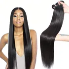 Factory vendor Virgin Brazilian Human hair extension bundles, Wholesale 100% Brazilian Virgin Sew in weave with Closure