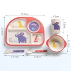 Customized BPA Free Reusable ECO Bamboo Fiber Dinnerware Set