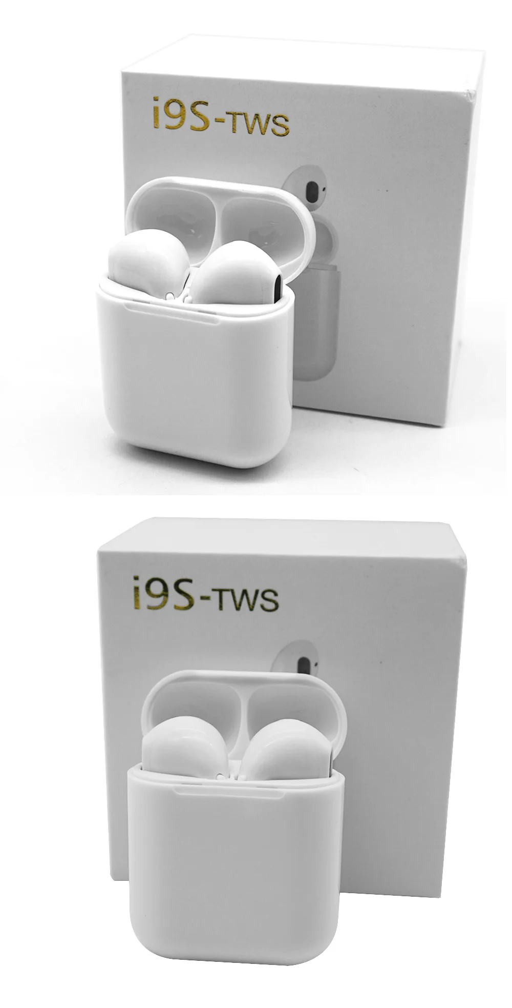 A+ TWS wireless earphone double ear earbud True Stereo wireless I9S TWS with charging case - ANKUX.COM