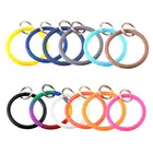 2019 Amazon hot sale Silicone Color Bracelet Keychain Wallet Key Bracelet