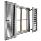 Outdoor Mechanism Aluminium Shutters Plantation Shutter Window With Built-In Shutter