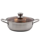 Good durable fine polishing cookware pan stainless steel aluminum 28cm hot pot