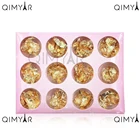 Foil Art Wholesale 12 Jars/set Flake Chip Foil 4 Color Design Nail Art Foil Stickers Decoration