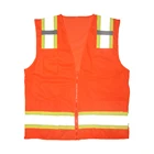 Reflective mesh motorcycle safety vest with logo pocket