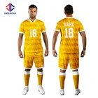 High quality wholesale custom retro sublimation print sport men football soccer jersey shirt set for sale