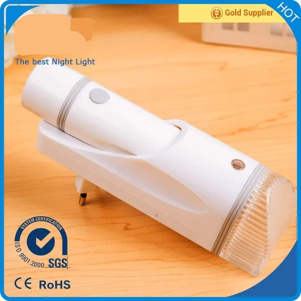 Factory Directly Selling 3-in-1 Wireless Rechargeable Torch EU US AU UK Plug Automatic Base Night Light