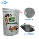 Aluminum foil food packaging pouches dried fruit and nut snack plastic zipper bags