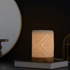 Modern nordic style home decor ornament ceramic incense burners light with bamboo base