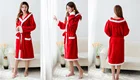 Bathrob Bathrobe Fleece Coral Spa Robe Night Wear Women Sleepwear Hotel Bathrob Bathrobe Towel