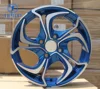 14 15 16 inch alloy wheel with pcd 100-114.3 tuning wheels blue machine face