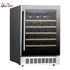 Compressor 54 Bottles Seamless 304 Stainless Steel Door Frame Built In Wine Cooler Wine Freezer
