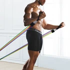 Hot Sale 11pcs set Fitness Pull Rope Resistance Bands Latex Strength Gym Equipment For Home Equipment