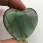 Wholesale natural green crystal fluorite heart stone pendant fluorite love heart