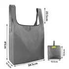Recyclable Blank Polyester Foldable Tote Bag Reusable Folding Shopping Grocery Bag In Stock