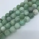 Wholesale Natural Stone Round Green Quartz Bracelet Necklace Stone Bead Gem Jewelry Making DIY