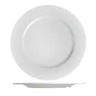 100% Melamine 8'' Dinner Flat Plate, Cheap Bulk Stock White Plastic Party Plates Sets Dinnerware