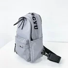 Trendy black gray outdoor daily leisure shopping travel men women waterproof should sling chest bag crossbody