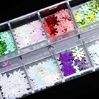 Nail Art 6 Styles Christmas Series Nail Art Gradually Discolored Snowflake Sequins