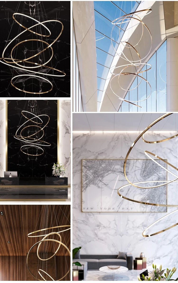 Artdecolite Modern big round LED aluminum pendant lighting for indoor