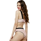 Teens Swimsuit Split European And American Double Color Cross Band Sexy Bikini Skimpy Bikini Teens Swimwear