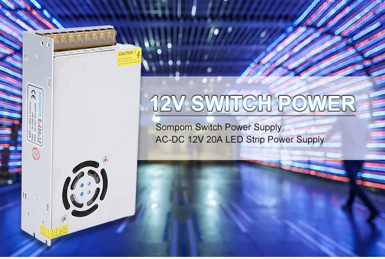 SOMPOM 220v ac to 12v dc transformer single output switch power supply pcb