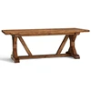 Farmhouse solid wood dining table and bench