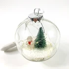 Tree Decoration Pine Snow Sonwman Large Hollow Plastic Led Ball Light Outdoor