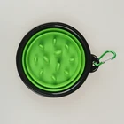 Colorful Pet Dog Silicone Portable Bowl Collapsible Double Silicone Pet Bowl