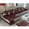 latest living room chaise lounge design reclining brown leather sofa
