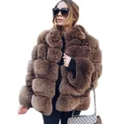 Fur Fox Collar Fur Women's New Faux Fox Fur Faux Fur Coat Is Thin Stand-up Collar