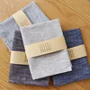 Cotton Linen Blend Yarn-dyed Check Stripe Dishtowel Kitchen Cleaning Cloth Tea Towel