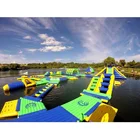 BOUNCIA New Inflatable Floating Obstacle / Inflatable Floating Water Park Games For Adults With TUV Certificate