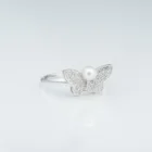Pearl Ring Pearl Ladies 925 Sterling Silver Pearl Ring