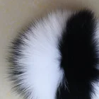14cm Fashionable fox fur ball keychain/bag charm colorful fur pompoms