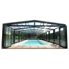luxury retractable transparent swimming pool cover glass
