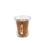 High Quality Clear Double Wall Glass Coffee Cup With Handle