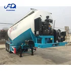china 2 axles 3 axles 4 axles bulk cement tanker trailer with diesel engine and air compressor for sale